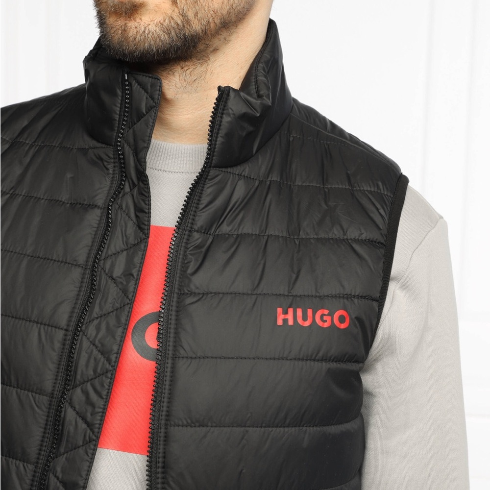 NEW HUGO Men's Black Puffer Vest